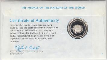 ENSZ 1979. "A Világ nemzeteinek emlékérmei - Togo" Ag emlékérem (15g/0.925/32mm) megcímzet...