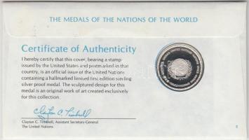 ENSZ 1980. "A Világ nemzeteinek emlékérmei - Amerikai Egyesült Államok" Ag emlékérem (15g/...