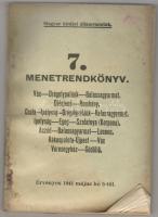 1941 Magyar kir Államvasutak 7. menetrendkönyv