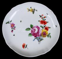 Altwien csésze és csészealj, jelzett, hibátlan, kézzel festett, m:6 cm, d:12,5 cm