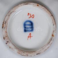 Altwien csésze és csészealj, jelzett, hibátlan, kézzel festett, m:6 cm, d:12,5 cm