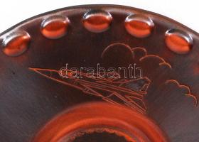 Magyar Néphadsereg 1960-1985 réz dísztál, d:20 cm