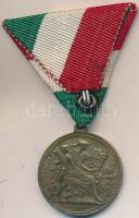 1896. "Milleniumi emlék - Ferenc József" Br emlékérem (29mm) mellszalagon T:2-