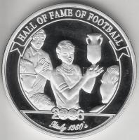 Uganda 2006. 2000Sh Ag "Futball hírességei - Olaszlország 1960-es évek" T:PP tanúsítvánnya...