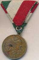 1898. "1848-1898 Szabadságharcunk Dicső Emlékére" Br emlékérem (29mm) szalaggal T:2