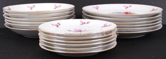 Cseh Paola virágos készlet, matricás, jelzett, hibátlan, összesen 18 db