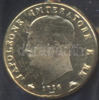 DN. "Napoleon 40L"  modern mini Au pénz 0.333 minőségű T:BU ND. "Napoleon 40 Lire" modern mini Au(0.333) coin C:BU