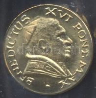 DN. "XVI. Benedek"  modern mini Au pénz 0.333 minőségű T:BU ND. "Benedictus XVI" modern mini Au(0.333) coin C:BU