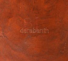 Art-deco női fej, mázas fali kerámia, jelzett, kopott, hibátlan, m:20 cm / Art deco pottery wall mas...