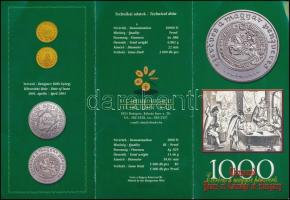 2001. 3000Ft Ag "Ezeréves a magyar pénzverés" T:PP Tanúsítvánnyal és ismertetővel