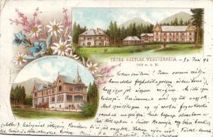 1896 Tátraszéplak, Hotel Weszter, Art Nouveau, litho (EB)