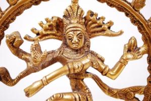 Shiva, sárgaréz öntvény / 
Shiva, cast brass figure, 23cm