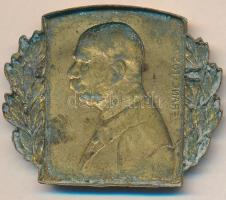 Osztrák-Magyar Monarchia 1915. "Ferenc József" tombak sapkajelvény (33x40mm), szign.: &quo...