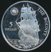 Niue 1992. 5$ Ag "Bounty-hajó" T:PP Niue 1992. 5 Dollars Ag "ship Bounty" C:PP