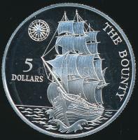 Niue 1992. 5$ Ag "Bounty-hajó" T:PP Niue 1992. 5 Dollars Ag "ship Bounty" C:PP