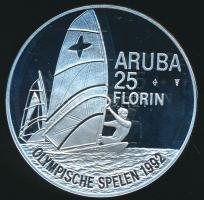 Aruba 1992. 25Fl Ag "XXV. Nyári Olimpia" T:PP  Aruba 1992. 25 Florin Ag "1992 Olympics / Barcelona" C:PP