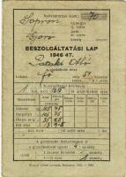 1946-47 Belszolgáltatási lap