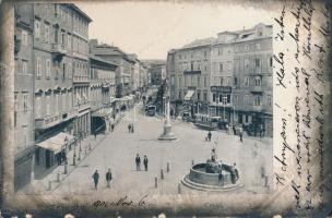 Trieste corso, the shop of Adolfo Seisser, tram