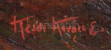 Kézdi Kovács jelzéssel: Erdőben. Olaj, vászon, javított, 54×77 cm