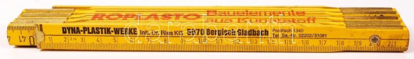 Roplasto colstok / 
Folding rule, 2m