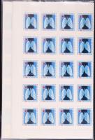 335 db reklámbélyeg tömbökben, használatlan