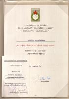 1973 "Az oktatásügy kiváló dolgozója" oklevél és igazolvány Ilku Pál miniszter aláírásával