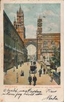 Palermo Bonello Matteo street with cathedral (EB)