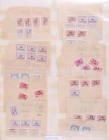 100db magyar okmány és számlailleték bélyeg kivágásokon 1900-tól