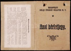 HÉV Bérletjegy 1914. évre arcképes igazolvány