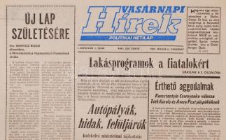 1985 Vasárnapi Hírek. Politikai hetilap. I/1. szám