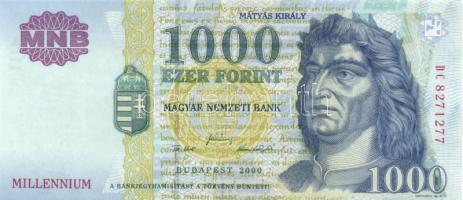 2000. 1000Ft "DC" "Millennium" T:I-