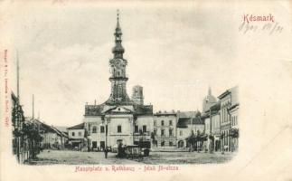 Késmárk Main square, town hall (b)