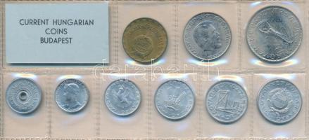 1973. 2f-10Ft 9db klf érmés forgalmi sor fóliatokban T:1