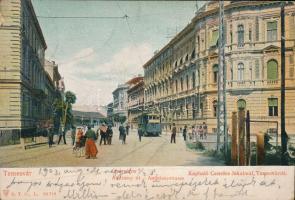 Temesvár, Gyárváros, Andrássy street, tram (b)