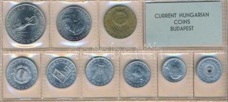 1977. 2f-10Ft 9db klf érmés forgalmi sor fóliatokban T:1