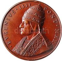 Olaszország / Pápai Állam ~1600. "IV. Jenő pápa / Pápai székfoglalása" Br emlékérem, szignózatlan G. Paladino műve (44.05g/42.5mm) T:2 Italy / Papal States ~1600. Commemorative Br medallion of Pope Eugene IV by the engraver G. Paladino. "EVGENIVS IIII PONT MAX / QVEM CREANT ADORANT - ROMÆ" (44.05g/42.5mm) C:XF