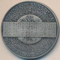 Ausztria 1965. "A Szaturnusz éve" ezüstözött Br naptárérem (23g/40mm) szign.:KÖTTENSTORFER...