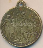 1896. "Ezredéves Történetünk Ezredekre Remény Nekünk - Honfoglalás" Br emlékérem (32mm) T:...