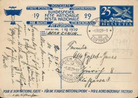 Swiss patriotic propaganda, flag, litho, Ga. So. Stpl, s: J. Courvoisier (EK)