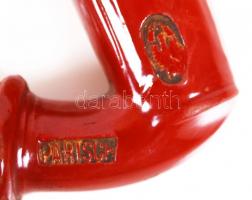 Régi, Partsch pipa díszes, fém kupakkal, hosszú szipkával (kupak sérült) / 
Vintage Partsch pipe wit...
