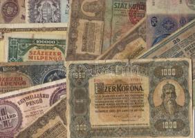 Korona-pengő tétel 58db, benne jobbakkal T:kevés II,főleg III,IV