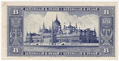 1946. 100.000.000B.-pengő "MINTA" lyukasztással T:I-