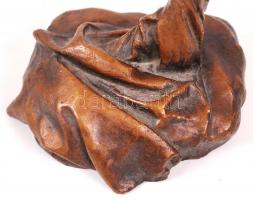 Körösényi Tamás (1953-): Alberto Giacometti párizsi műhelyében II. Bronz, jelzett, m:24 cm