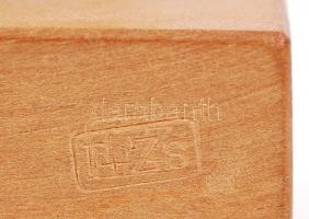 Lóránt Zsuzsa (1946-): Találkozás. Fa talapzaton, bronz, jelzett, m:18 cm