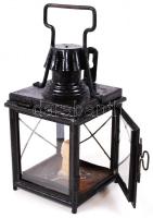 cca 1940. fém jelzőlámpa, 14x14cm, m:33cm