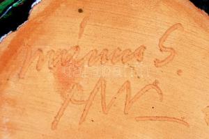 Miksa kancsó, mázas kerámia, jelzett, apró lepattanás, m:22 cm