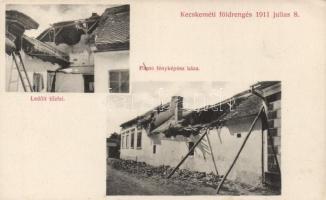 Kecskemét, földrengés 1911. július 8., ledőlt tűzfal, Fantó fényképész háza