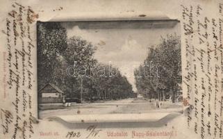 Nagyszalonta Railway street, the shop of Czinczár Mór (b)