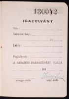 Cca 1948 Nemzeti Parasztpárt kitöltetlen igazolványa