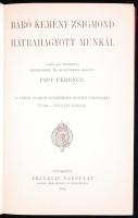Báró Kemény Zsigmond hátrahagyott munkái. Sajtó alá rendezte, bevezetéssel és jegyzetekkel ellátta P...